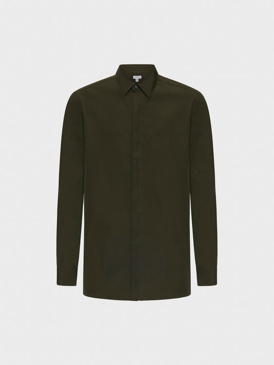 Caruso Menswear Abbigliamento Uomo Camicia slim in cotone verde still