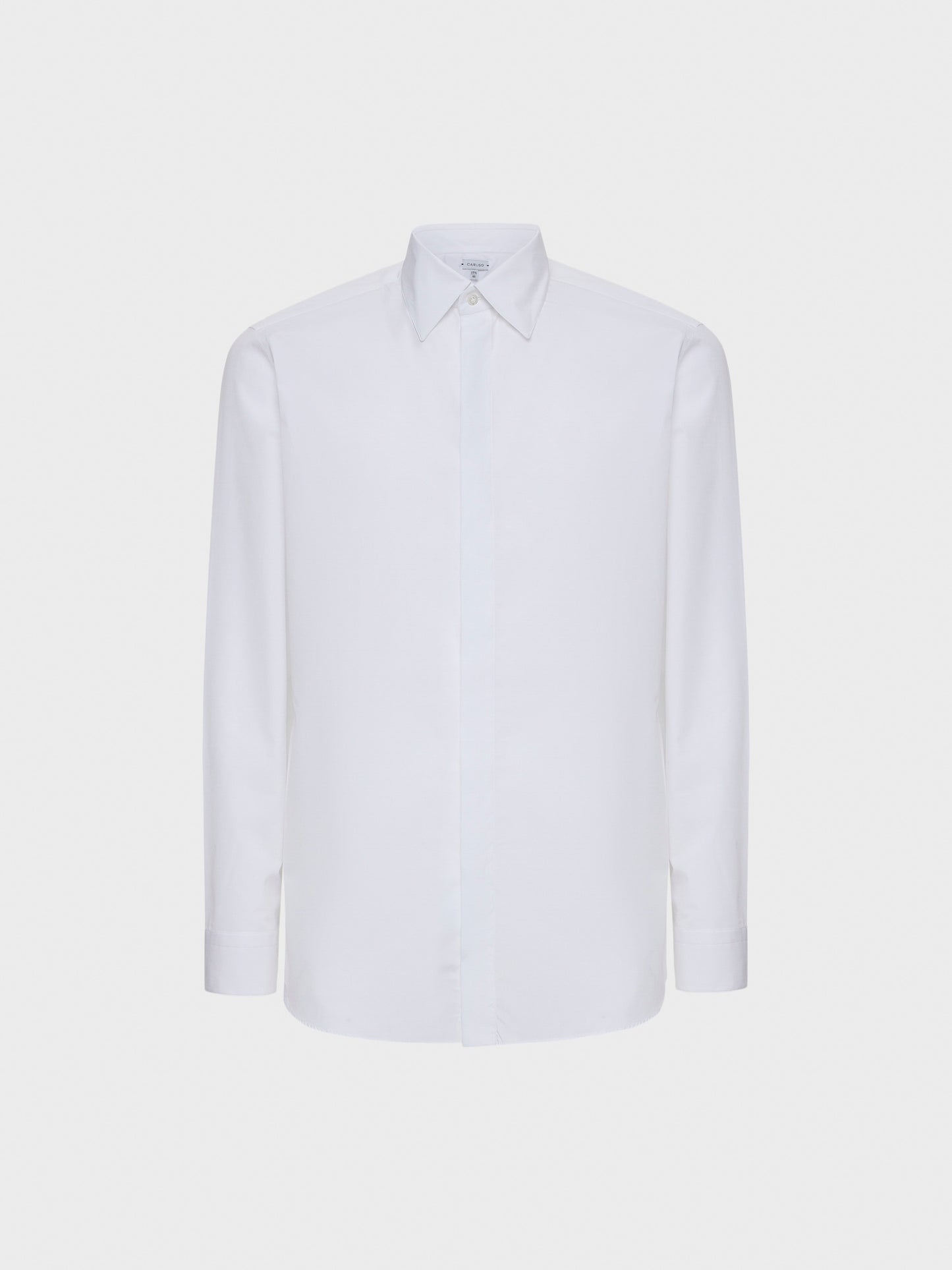 Caruso Menswear Abbigliamento Uomo Camicia slim in cotone bianco still