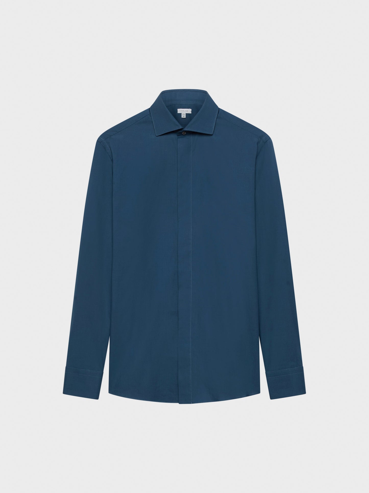 Caruso Menswear Abbigliamento Uomo Camicie Camicia slim in cotone blu notte look 2