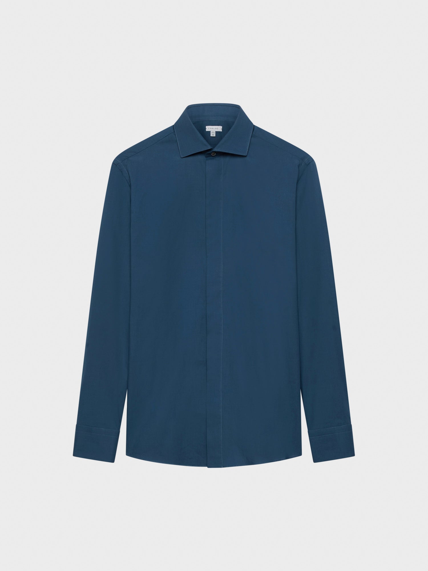 Caruso Menswear Abbigliamento Uomo Camicie Camicia slim in cotone blu notte look 2