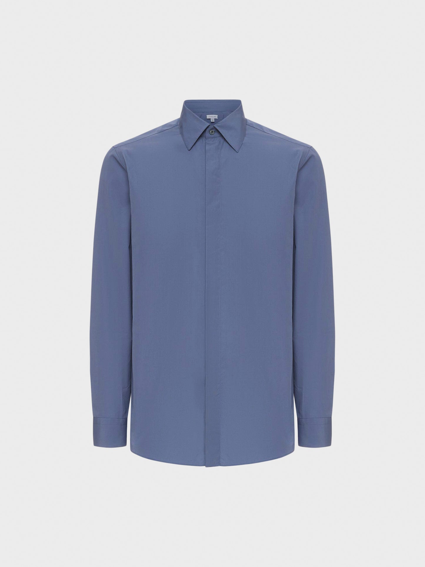 Caruso Menswear Abbigliamento Uomo Camicia slim in cotone azzurra still