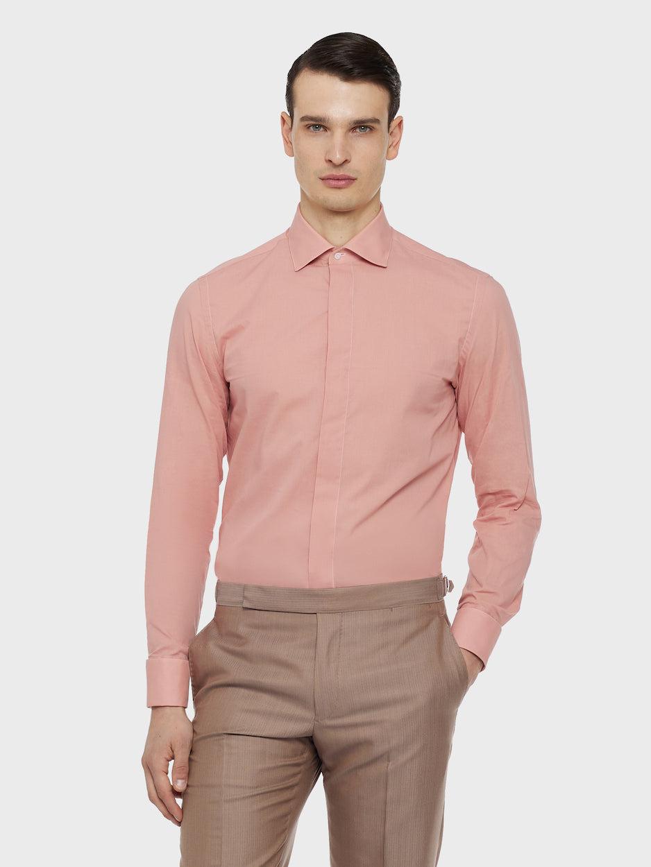 Caruso Menswear Abbigliamento Uomo Camicie Camicia in cotone rosa look 3