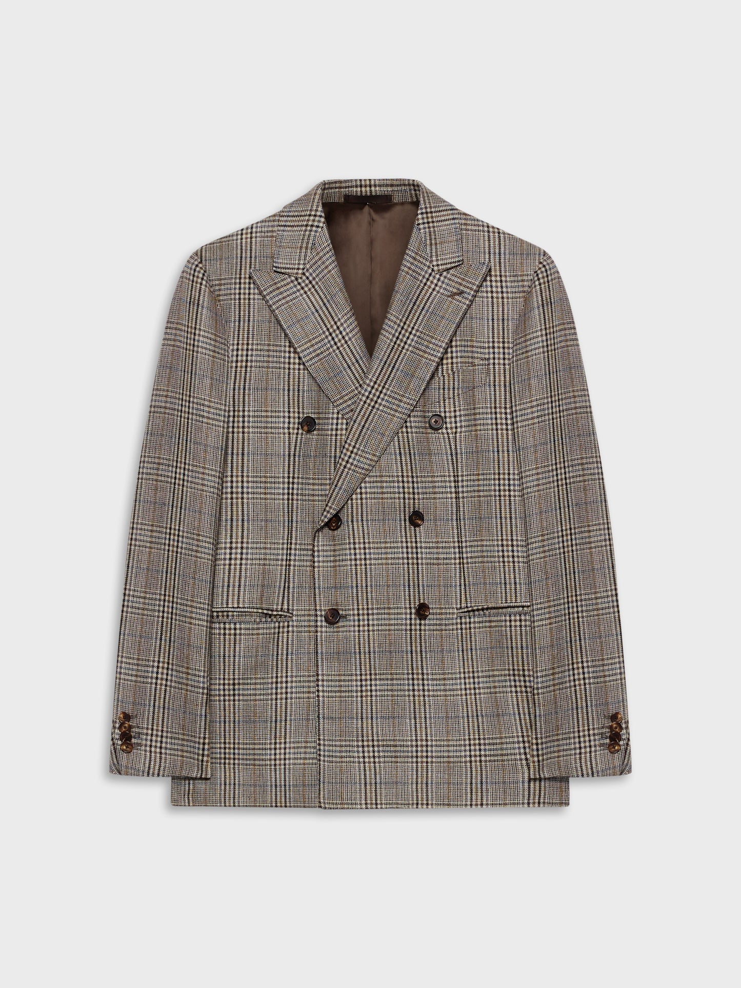 Caruso Menswear Abbigliamento Uomo Giacche Giacca aida doppiopetto in seta, lana e cashmere a quadri look 2
