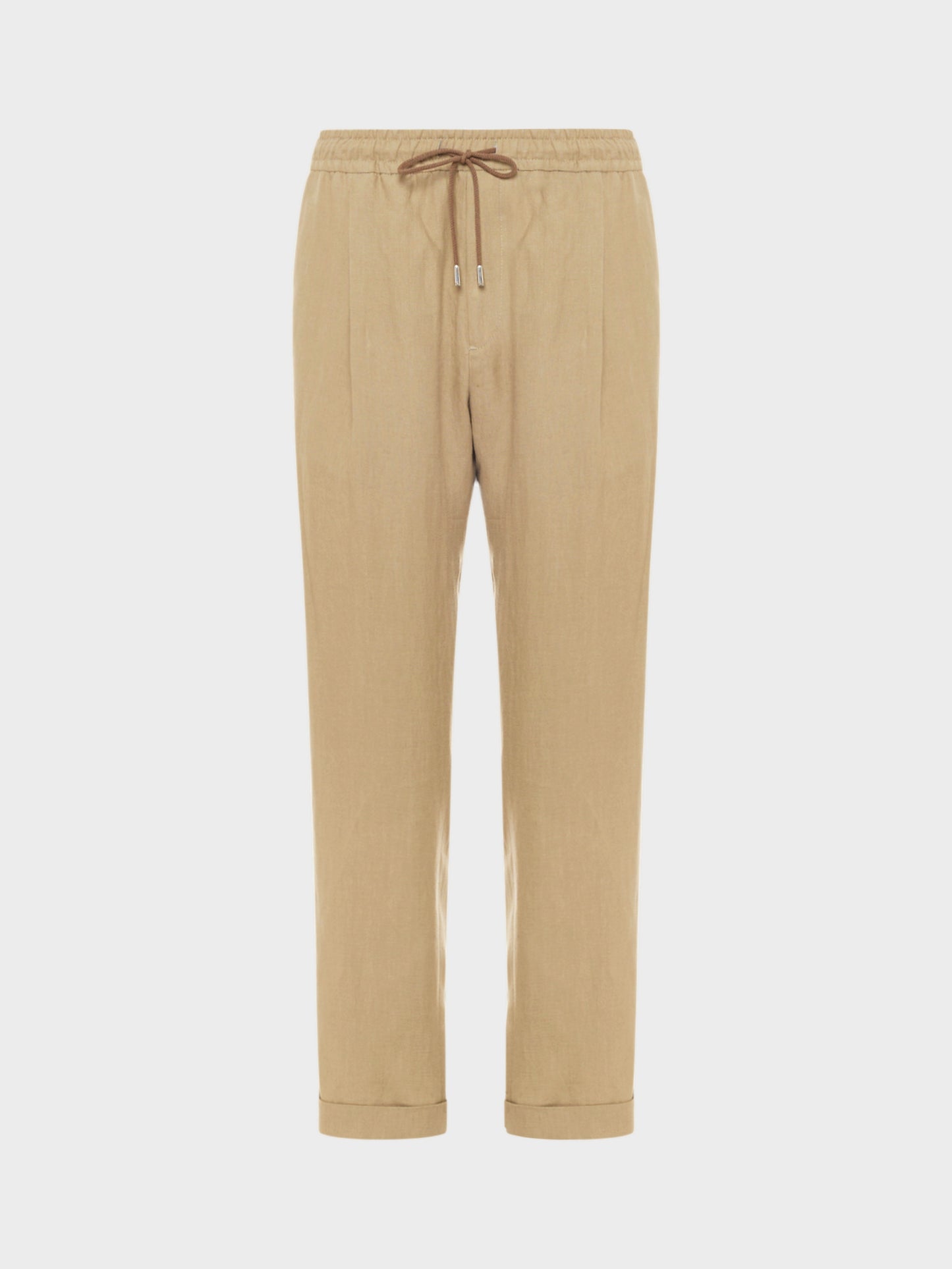 Caruso Menswear Abbigliamento Uomo Pantaloni estivi in lino sabbia still