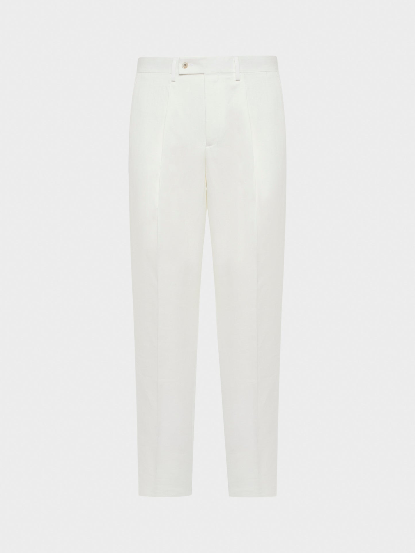 Caruso Menswear Abbigliamento Uomo Pantaloni eleganti in cotone lino seta bianco still
