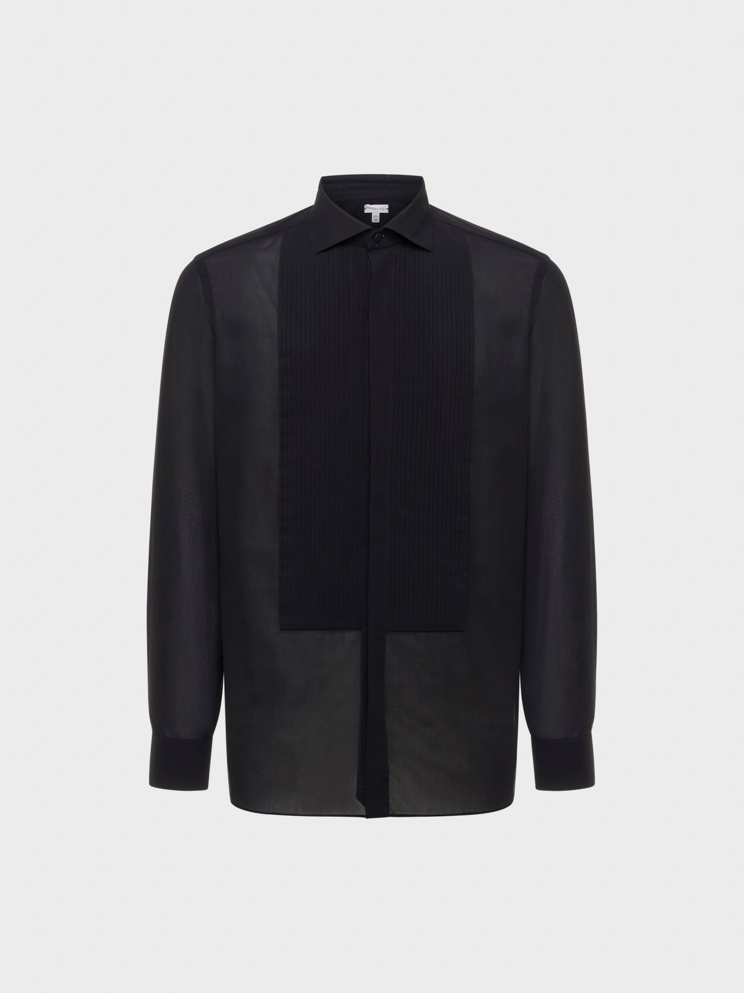 Caruso Menswear Abbigliamento Uomo Camicie Camicia slim in cotone nero da sera look 1